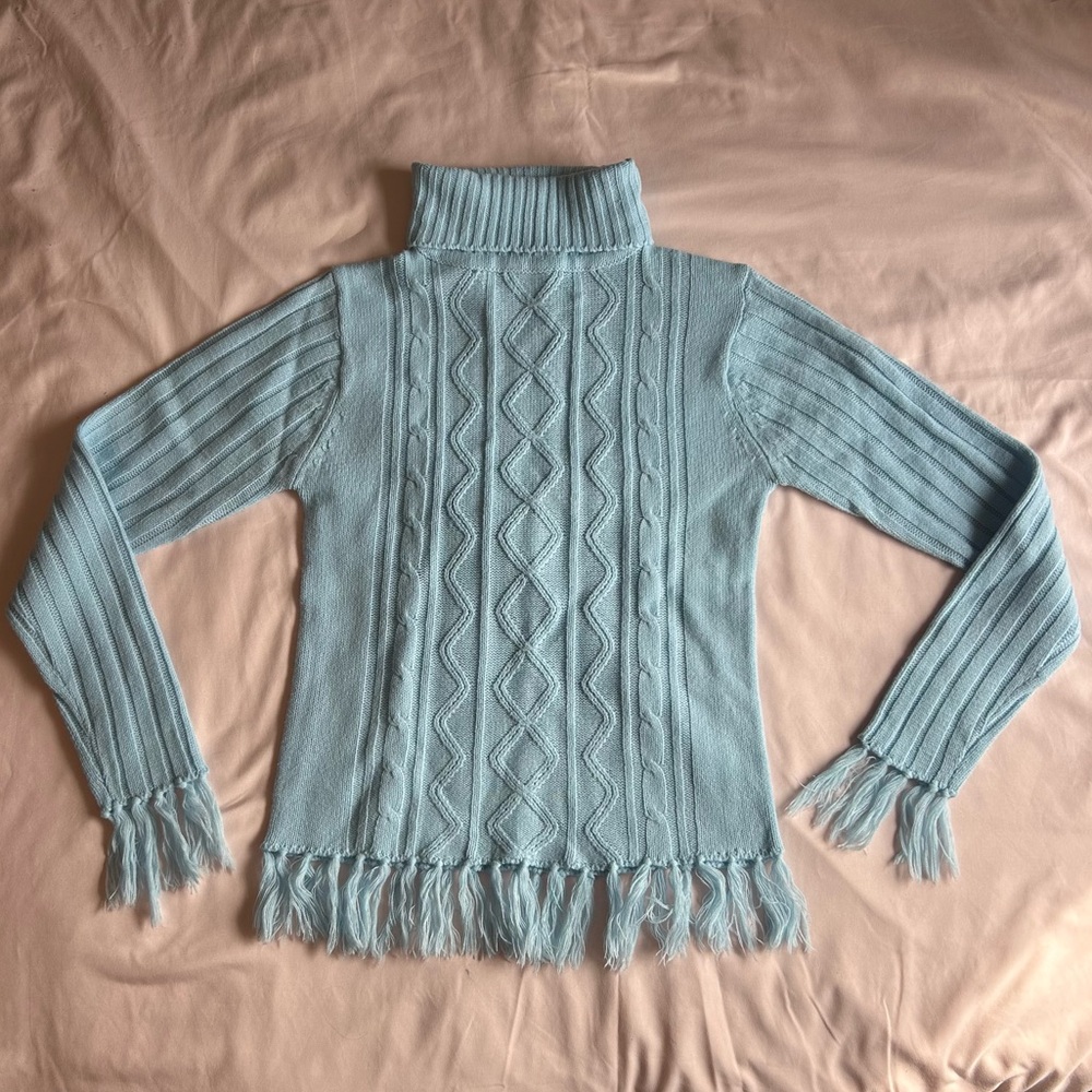 Julia Lucia Blue Turtleneck Sweater – Size Large (14-16)